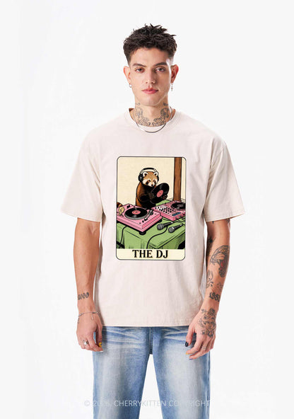 The DJ Raccoon Y2K Shirts Washed Tee Cherrykitten