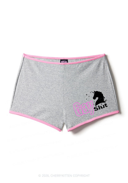 Gay Slxt Unicorn Pride Y2K Booty Shorts Cherrykitten