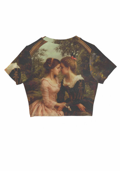 Whispers Girls Pride Y2K Mesh Crop Top Cherrykitten