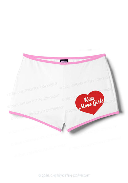 Kiss More Girls Pride Y2K Booty Shorts Cherrykitten