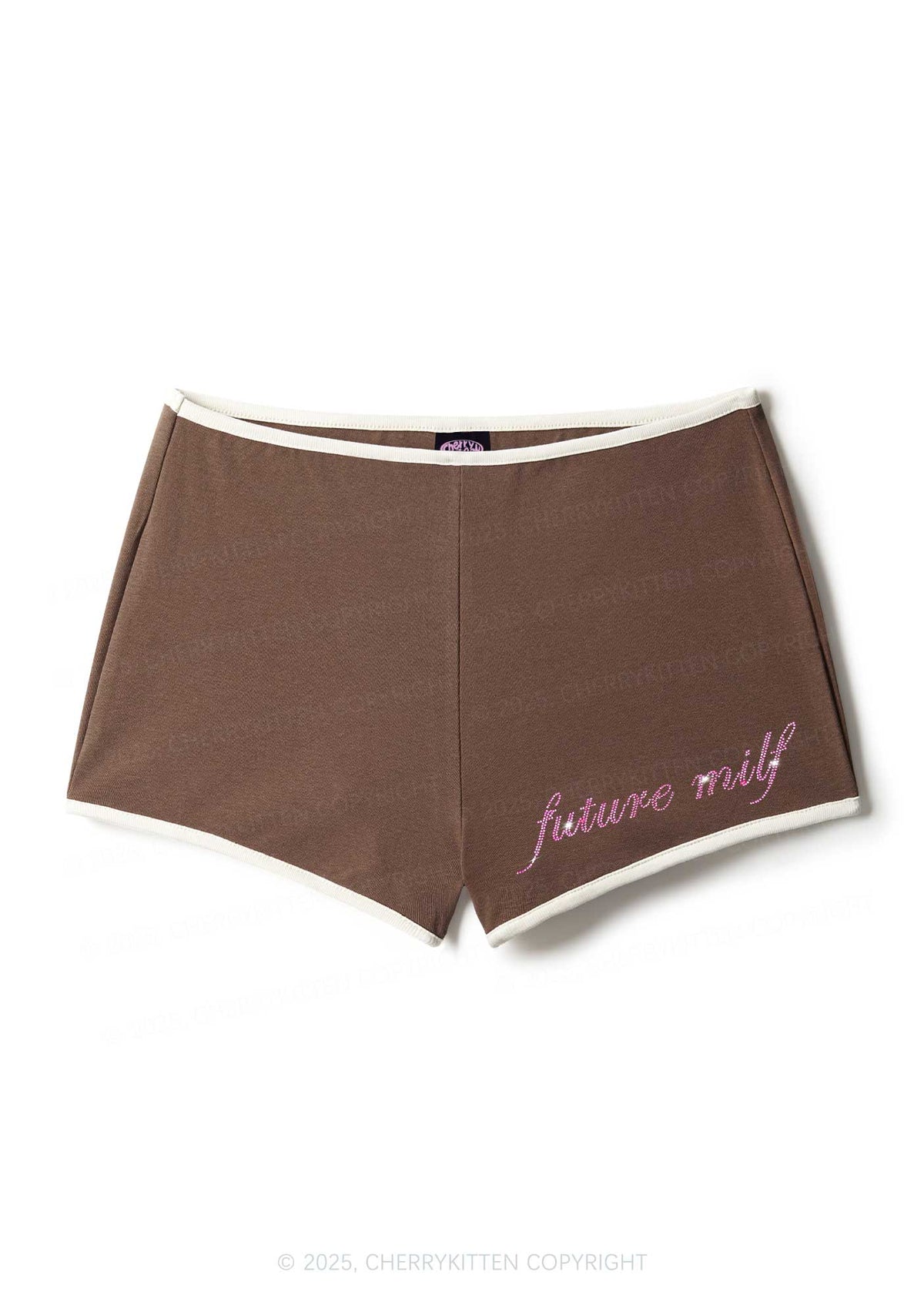 Rhinestone Pink Future Mxxfs Y2K Booty Shorts Cherrykitten