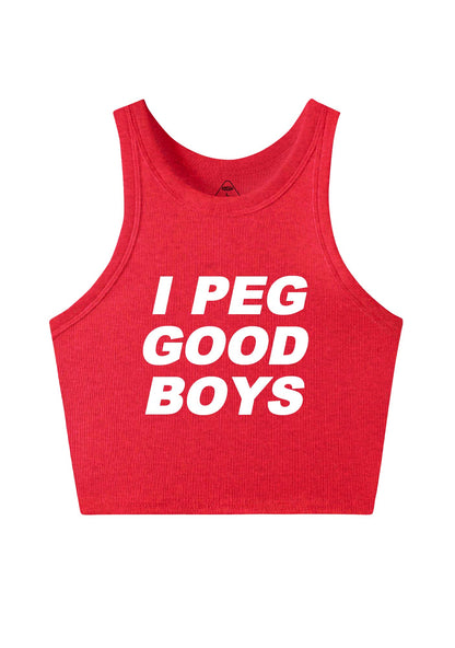 I Peg Good Boys Y2K Crop Tank Top Cherrykitten