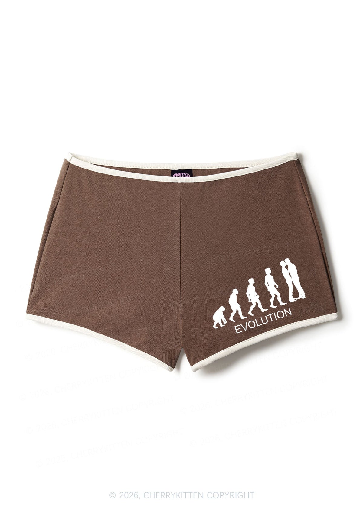 Gay Evolution Pride Y2K Booty Shorts Cherrykitten