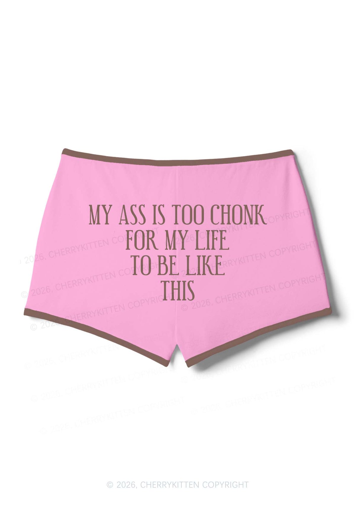 My Axx Is Too Chonk Y2K Booty Shorts Cherrykitten
