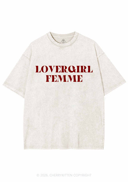 Lovergirl Femme Pride Y2K Shirts Washed Tee Cherrykitten