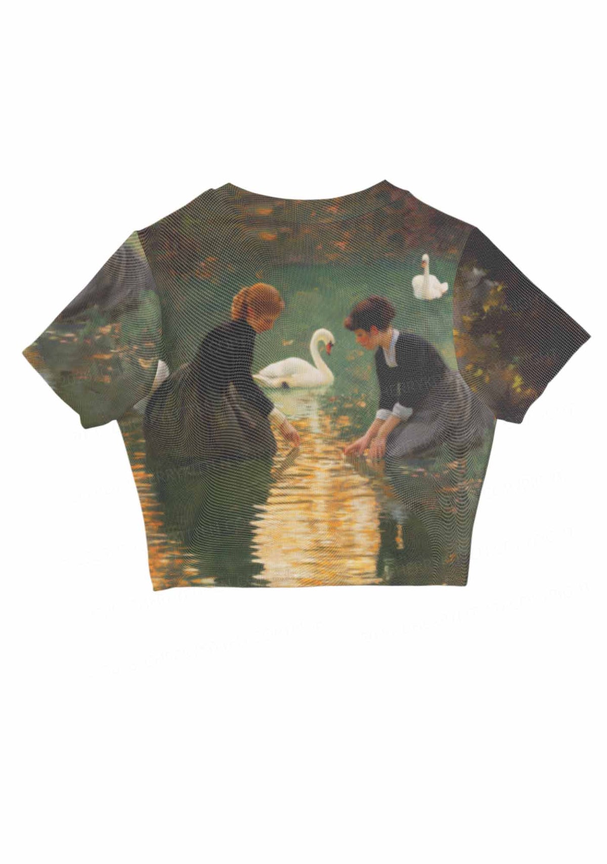 Swan Lake Girls Pride Y2K Mesh Crop Top Cherrykitten