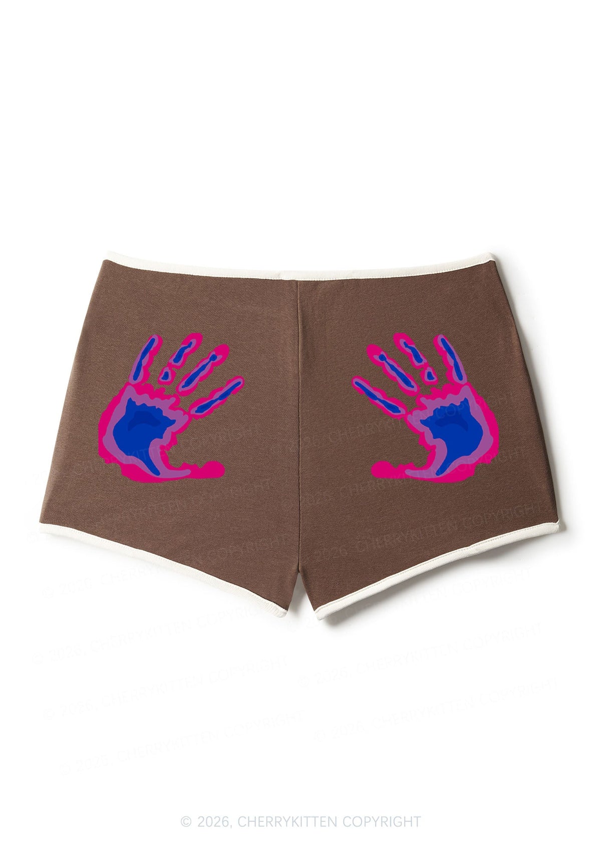 Bisexual Thermal Hands Pride Y2K Booty Shorts Cherrykitten