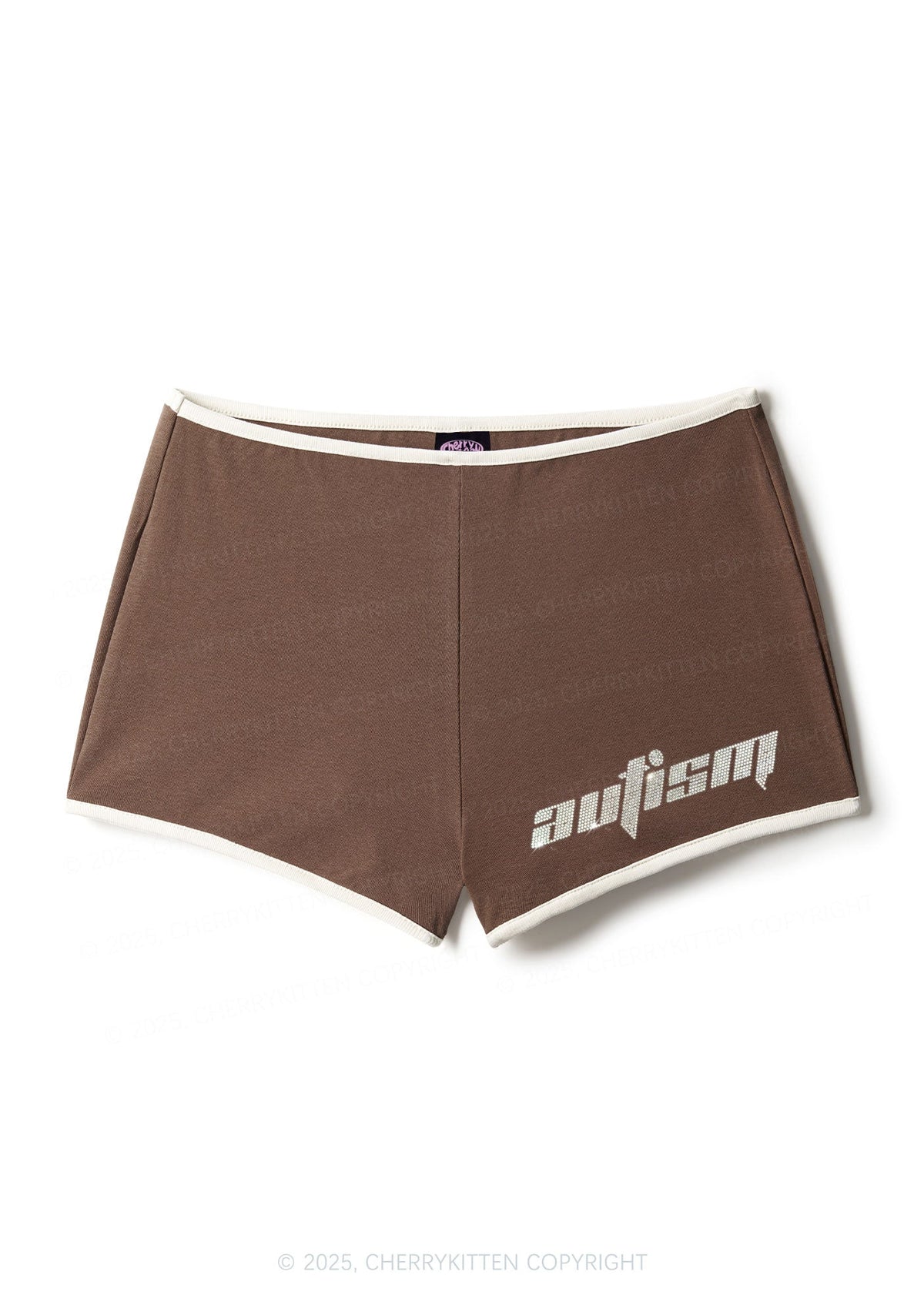 Rhinestone Mini Autism Y2K Booty Shorts Cherrykitten