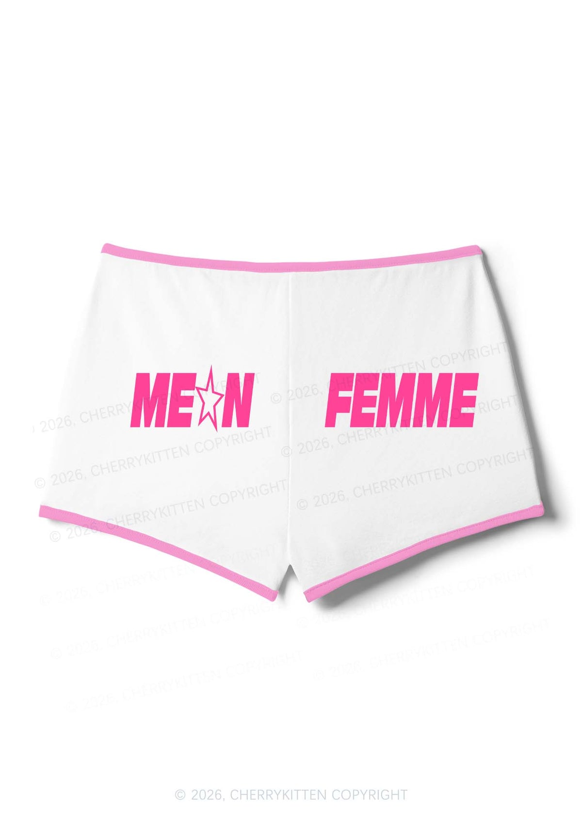 Mean Femme Pride Y2K Booty Shorts Cherrykitten