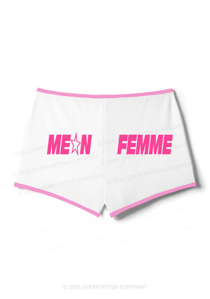 Mean Femme Pride Y2K Booty Shorts Cherrykitten
