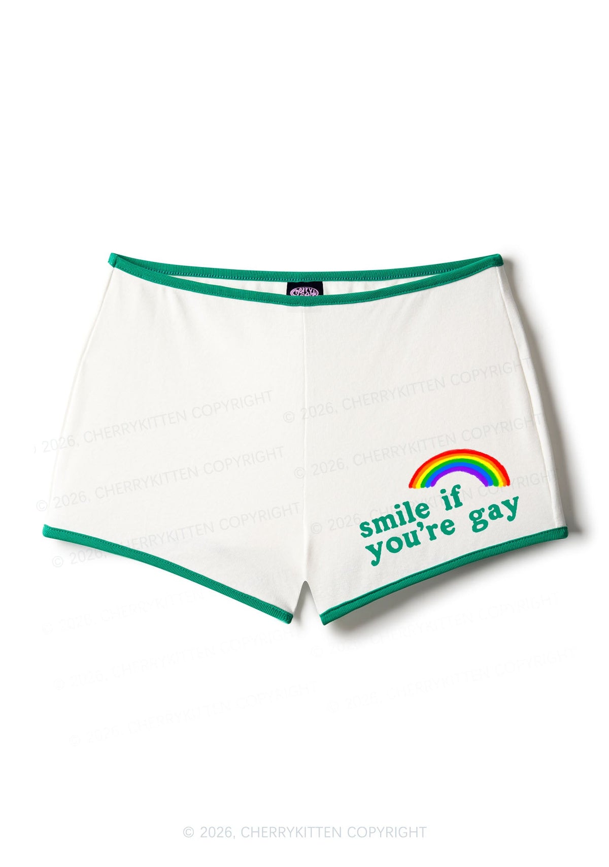 If You Are Gay Pride Y2K Booty Shorts Cherrykitten
