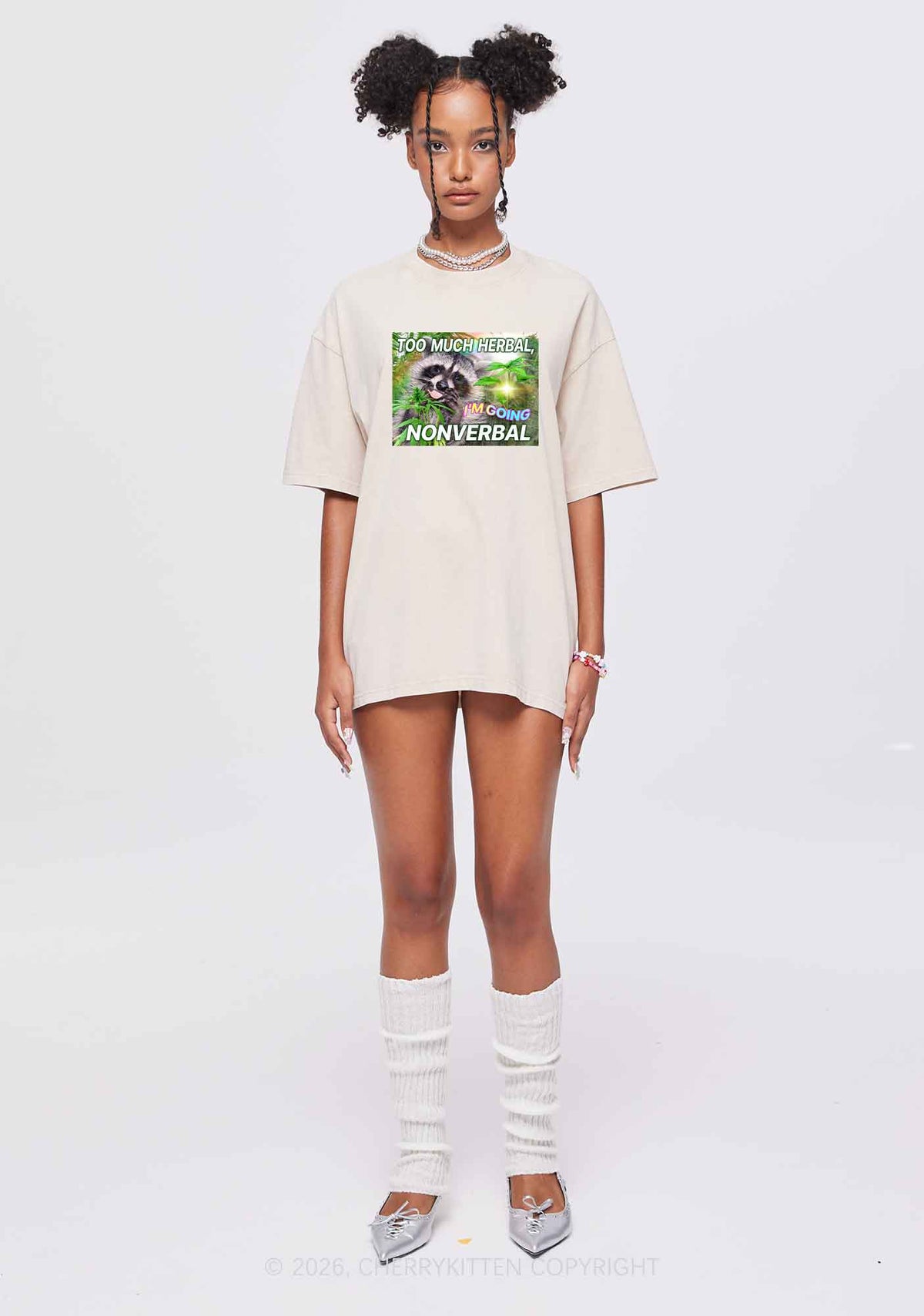 Im Going Nonverbal Y2K Shirts Washed Tee Cherrykitten
