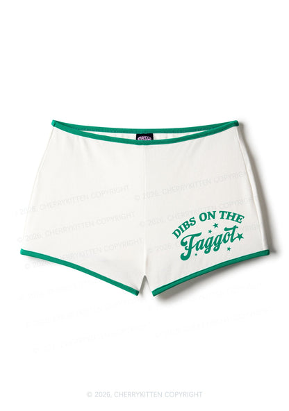 Dibs On The Faggot Pride Y2K Booty Shorts Cherrykitten