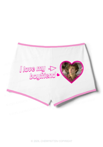 Custom I Love My GF BF Valentine's Day Y2K Booty Shorts Cherrykitten