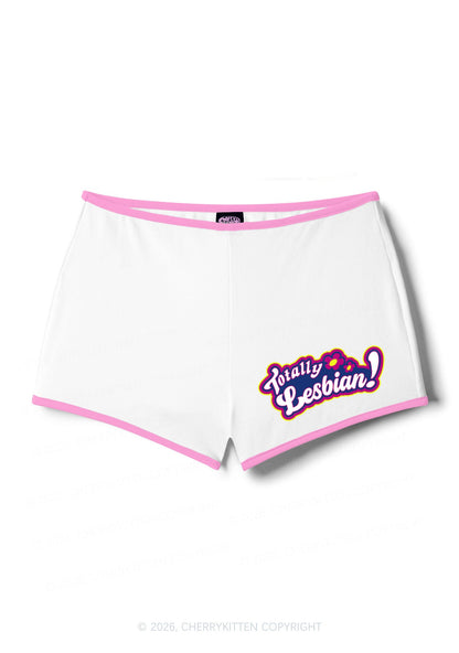Totally Lesbian Pride Y2K Booty Shorts Cherrykitten