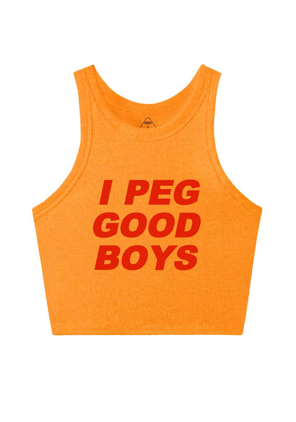 I Peg Good Boys Y2K Crop Tank Top Cherrykitten