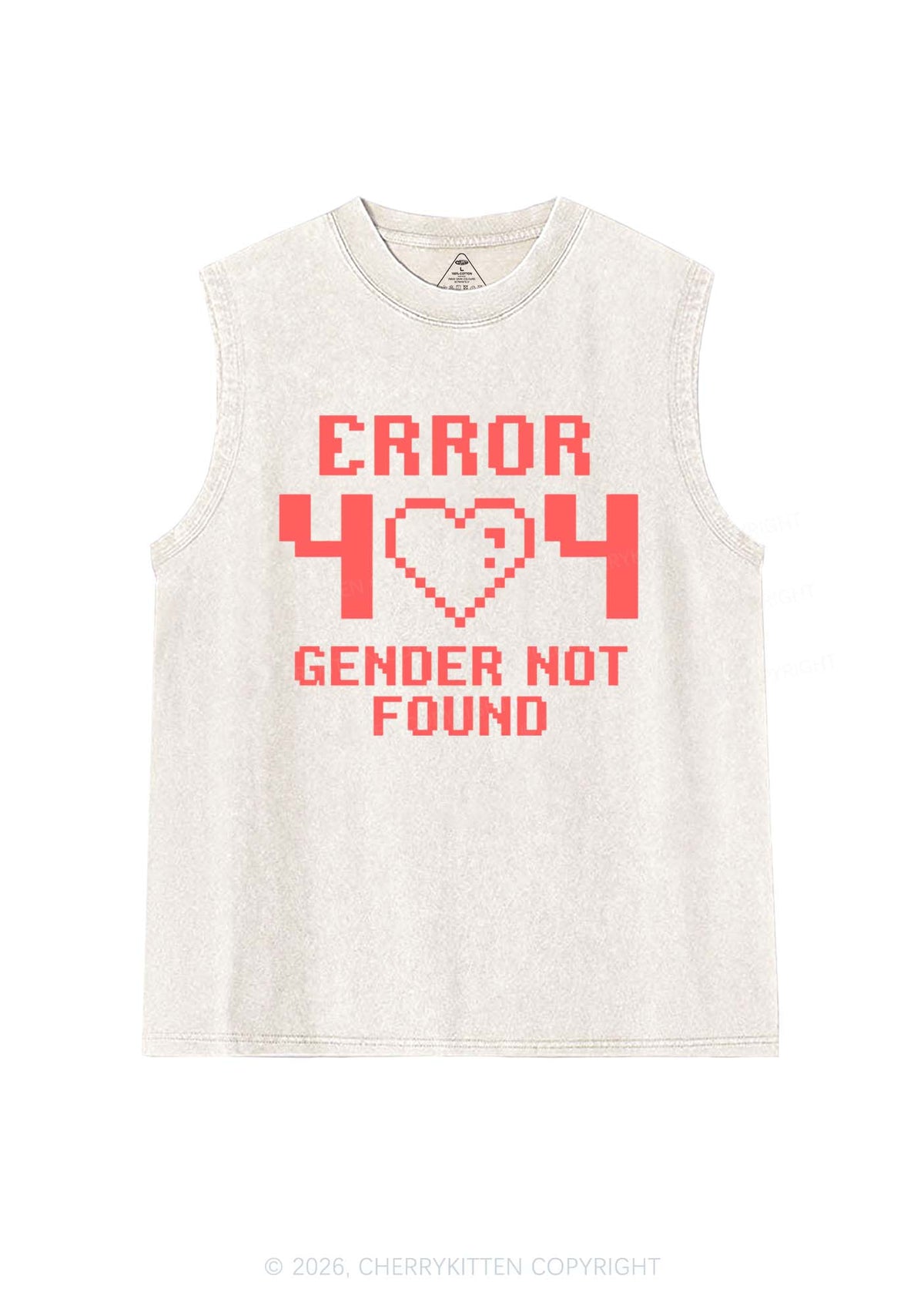 Gender Not Found Pride Y2K Washed Muscle Tank Cherrykitten