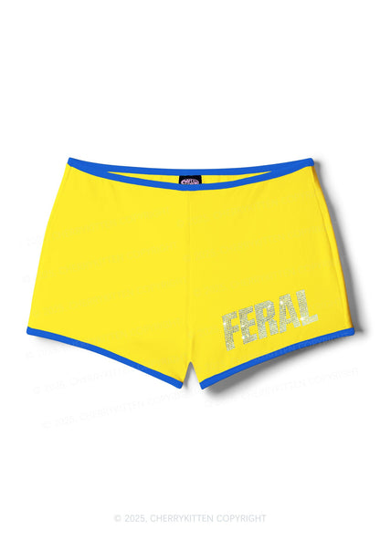 Rhinestone Mini Feral Y2K Booty Shorts Cherrykitten