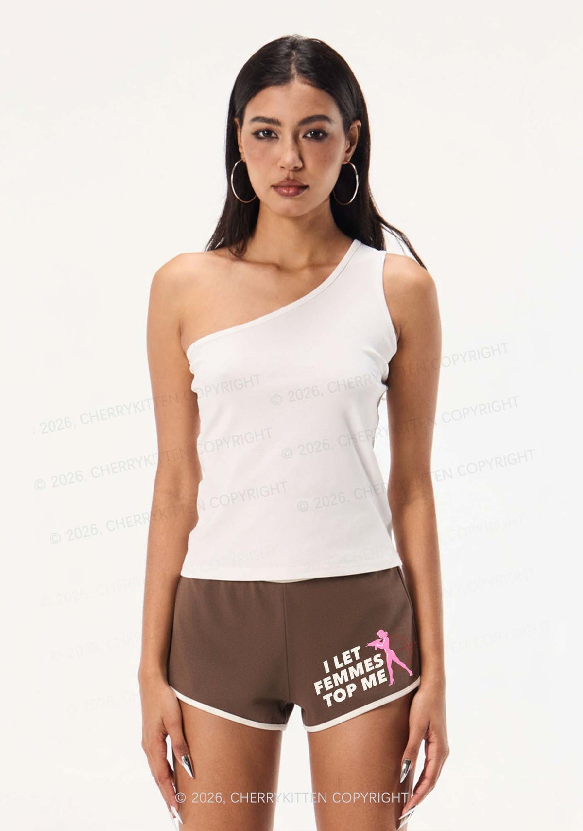 I Let Femmes Top Me Pride Y2K Booty Shorts Cherrykitten