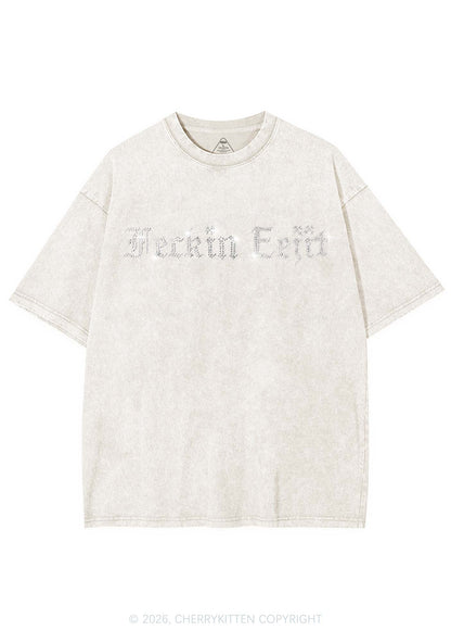 Rhinestone Feckin Eejit St Patricks Y2K Shirts Washed Tee Cherrykitten