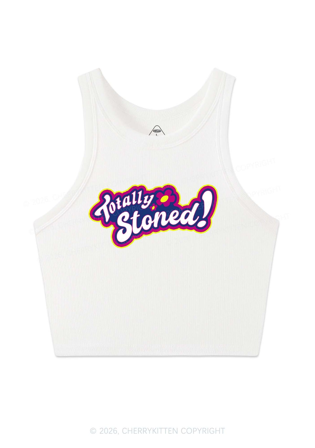 Totally Stoned Y2K Crop Tank Top Cherrykitten