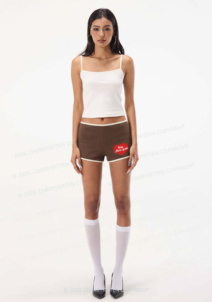 Kiss More Girls Pride Y2K Booty Shorts Cherrykitten