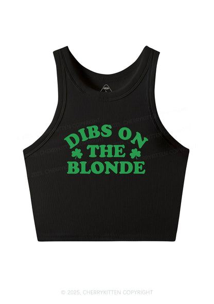 Dibs On The Blonde St Patricks Y2K Crop Tank Top Cherrykitten