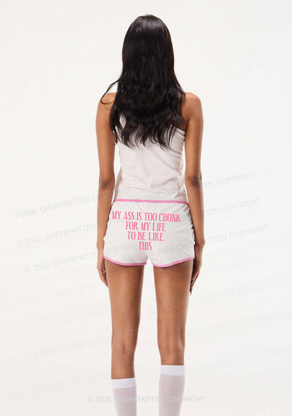 My Axx Is Too Chonk Y2K Booty Shorts Cherrykitten
