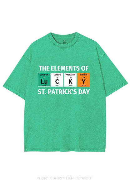 Elements Of Lucky St Patricks Y2K Shirts Washed Tee Cherrykitten