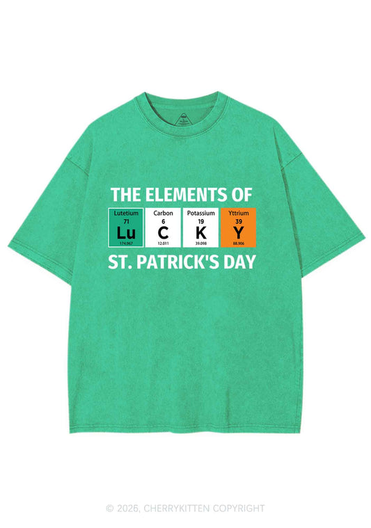 Elements Of Lucky St Patricks Y2K Shirts Washed Tee Cherrykitten
