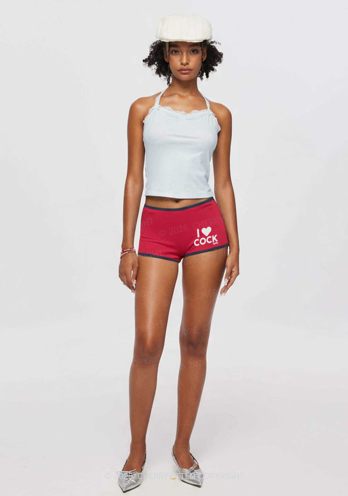 I Love Cocktails Y2K Booty Shorts Cherrykitten