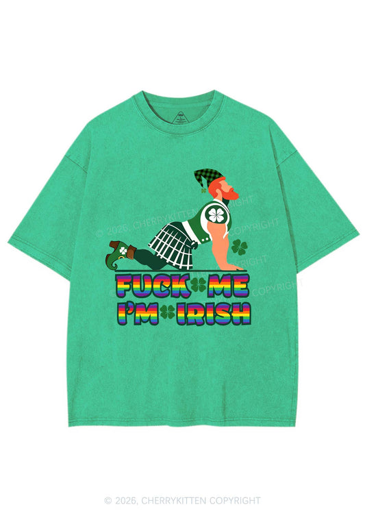 Fxxk Me Im Irish St Patricks Y2K Shirts Washed Tee Cherrykitten