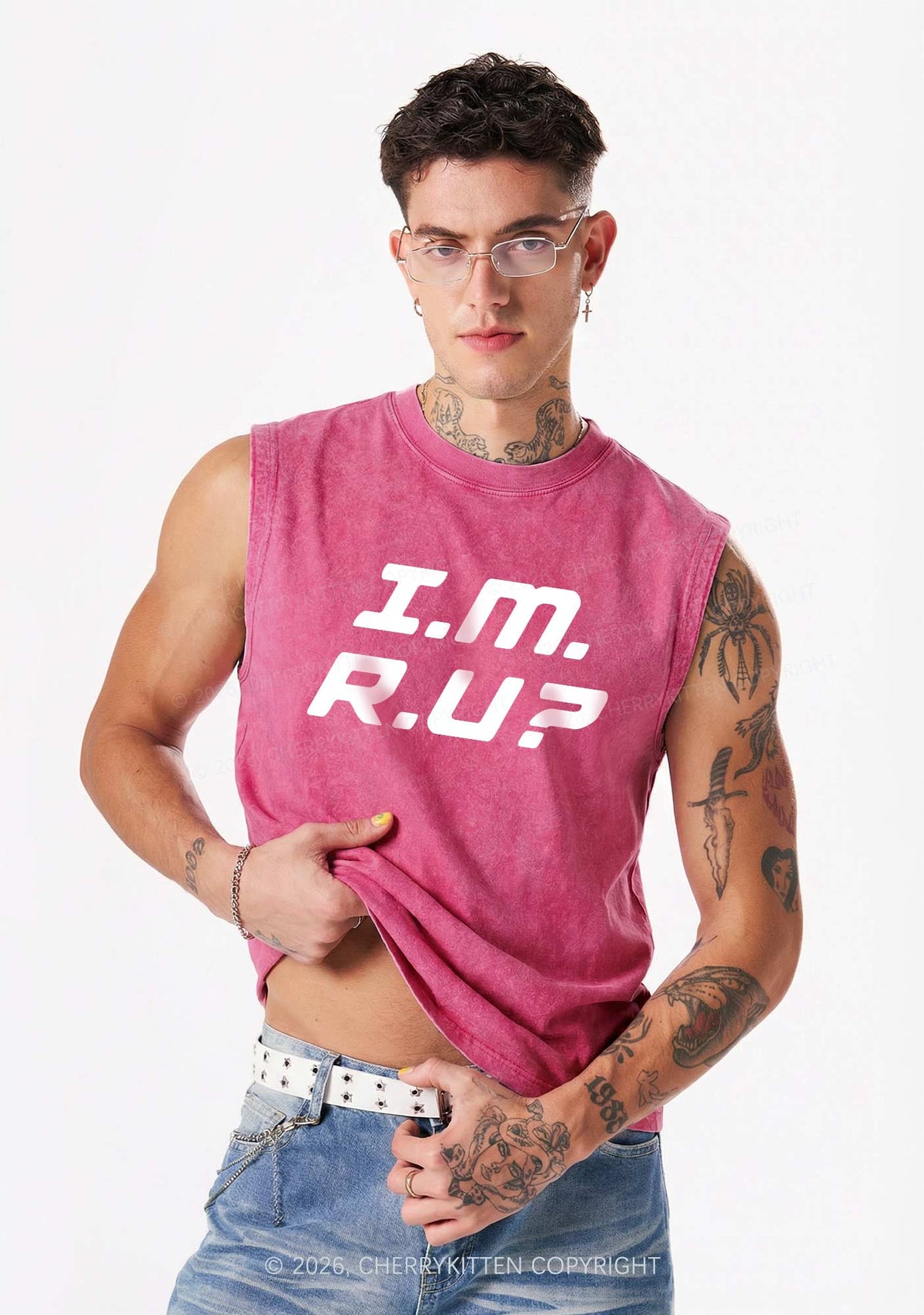 Im Ru Pride Y2K Washed Muscle Tank Cherrykitten
