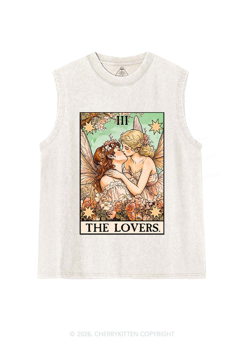 Fairykiss Lovers Tarot Pride Y2K Washed Muscle Tank Cherrykitten