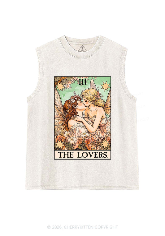 Fairykiss Lovers Tarot Pride Y2K Washed Muscle Tank Cherrykitten