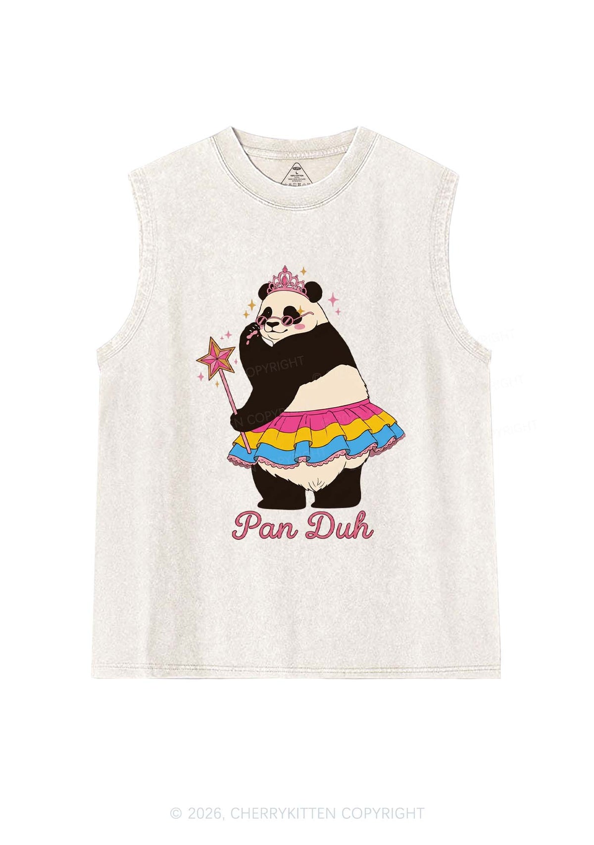 Pan Duh Pride Y2K Washed Muscle Tank Cherrykitten