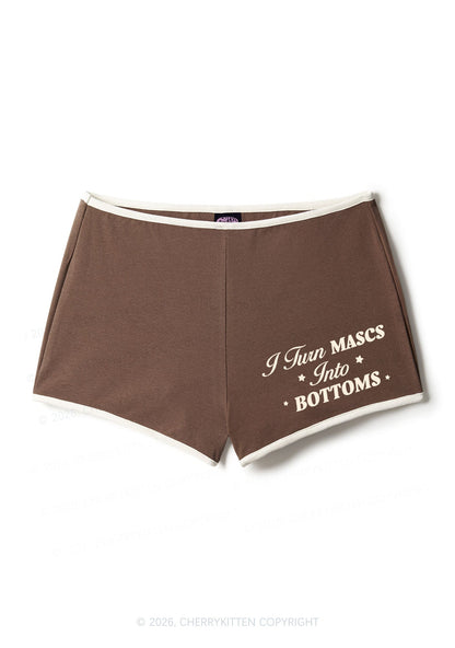 I Turn Mascs Into Bottoms Pride Y2K Booty Shorts Cherrykitten