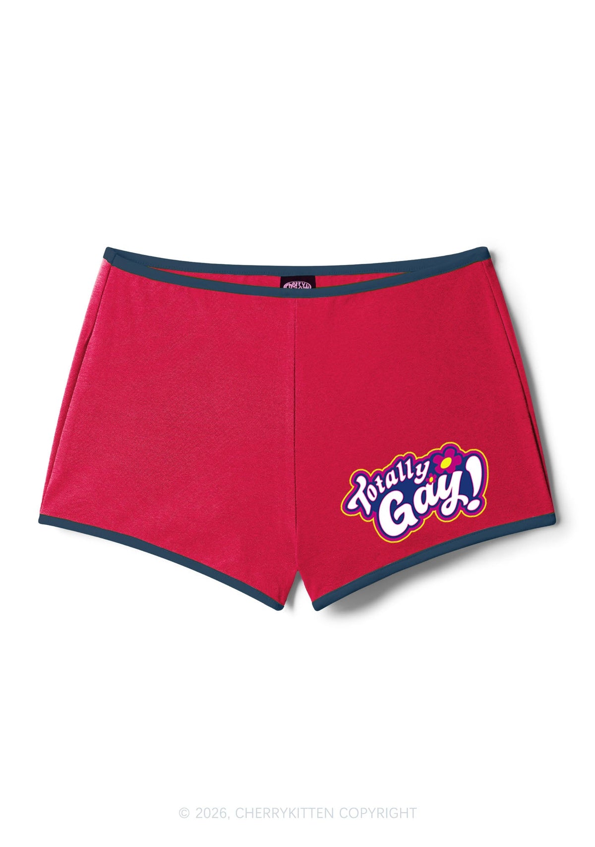 Totally Gay Pride Y2K Booty Shorts Cherrykitten