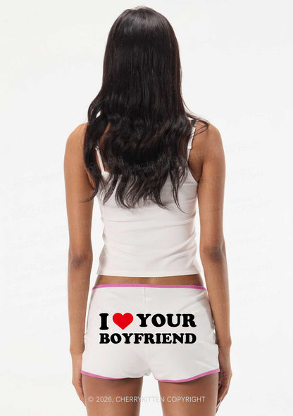 I Love Your BF Valentine's Day Y2K Booty Shorts Cherrykitten