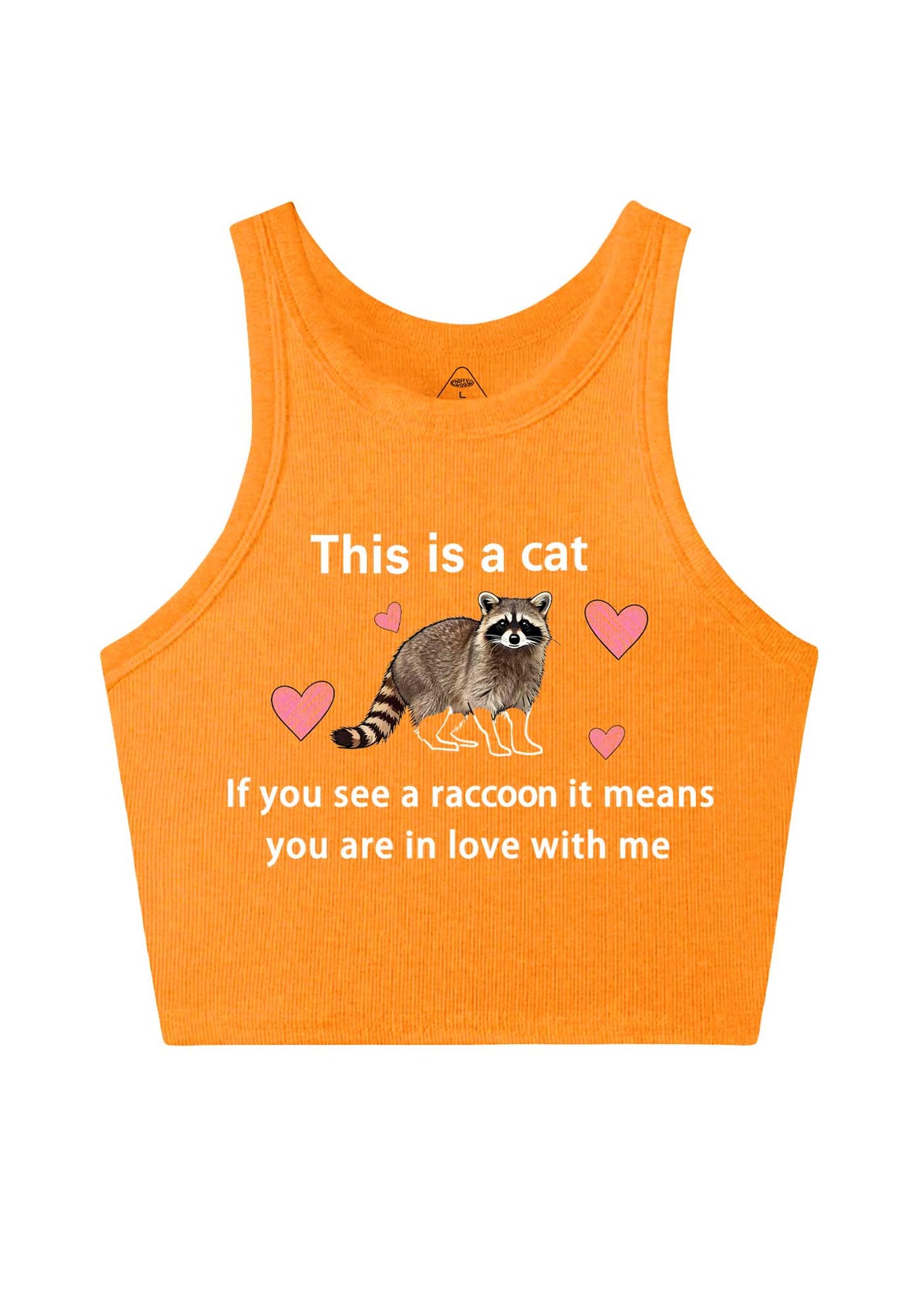 If You See A Raccoon Y2K Crop Tank Top Cherrykitten