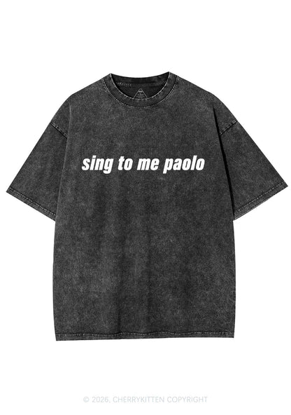 Sing To Me Y2K Shirts Washed Tee Cherrykitten
