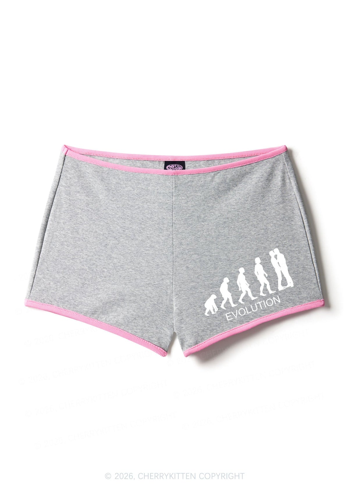 Gay Evolution Pride Y2K Booty Shorts Cherrykitten