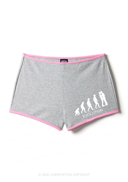 Gay Evolution Pride Y2K Booty Shorts Cherrykitten