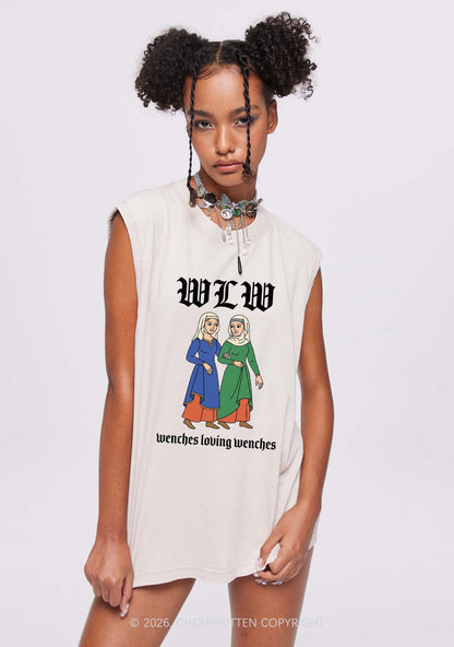 Wenches Loving Wenches Pride Y2K Washed Muscle Tank Cherrykitten