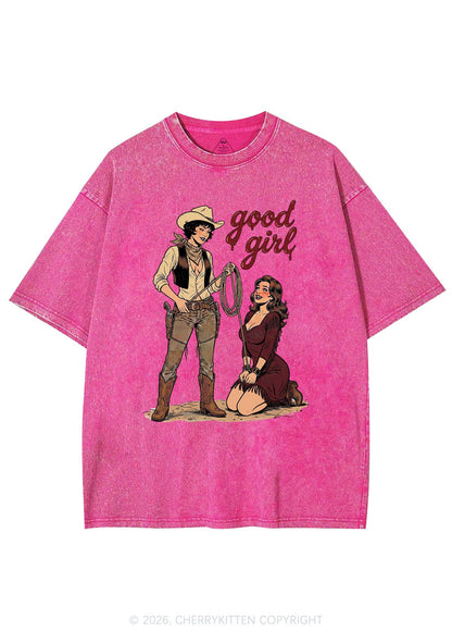 Good Girl Western Cowgirls Pride Y2K Shirts Washed Tee Cherrykitten