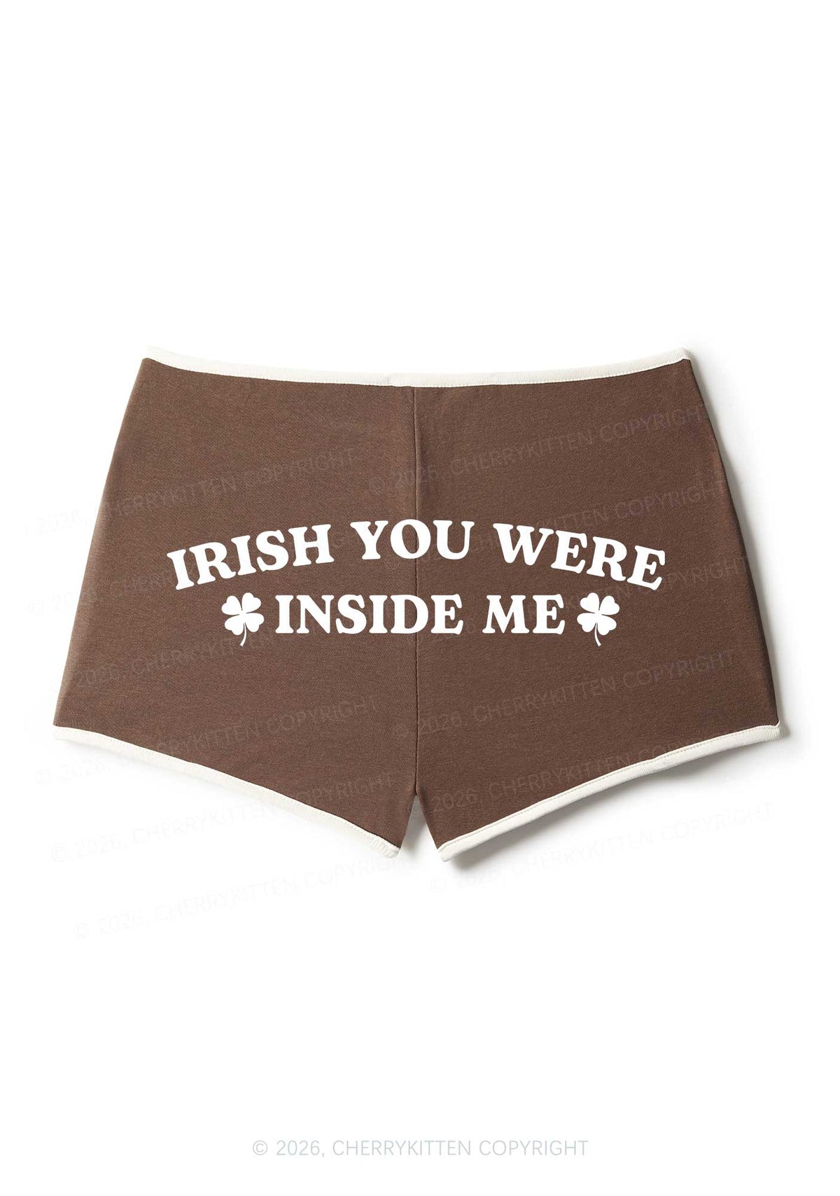 Irish Inside Me St Patricks Y2K Booty Shorts Cherrykitten