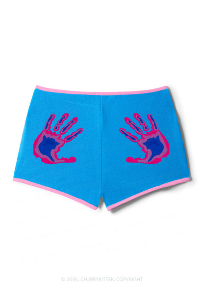 Bisexual Thermal Hands Pride Y2K Booty Shorts Cherrykitten