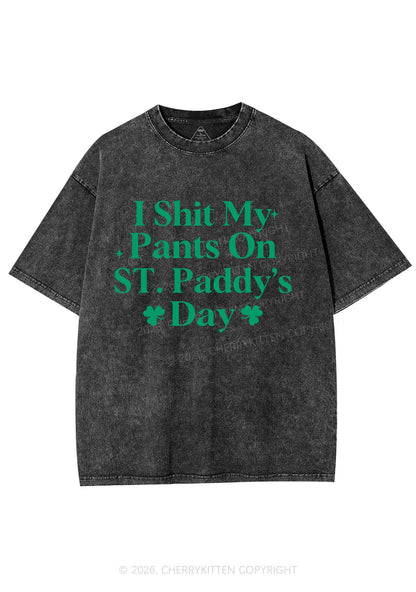 I Shxt My Pants St Patricks Y2K Shirts Washed Tee Cherrykitten