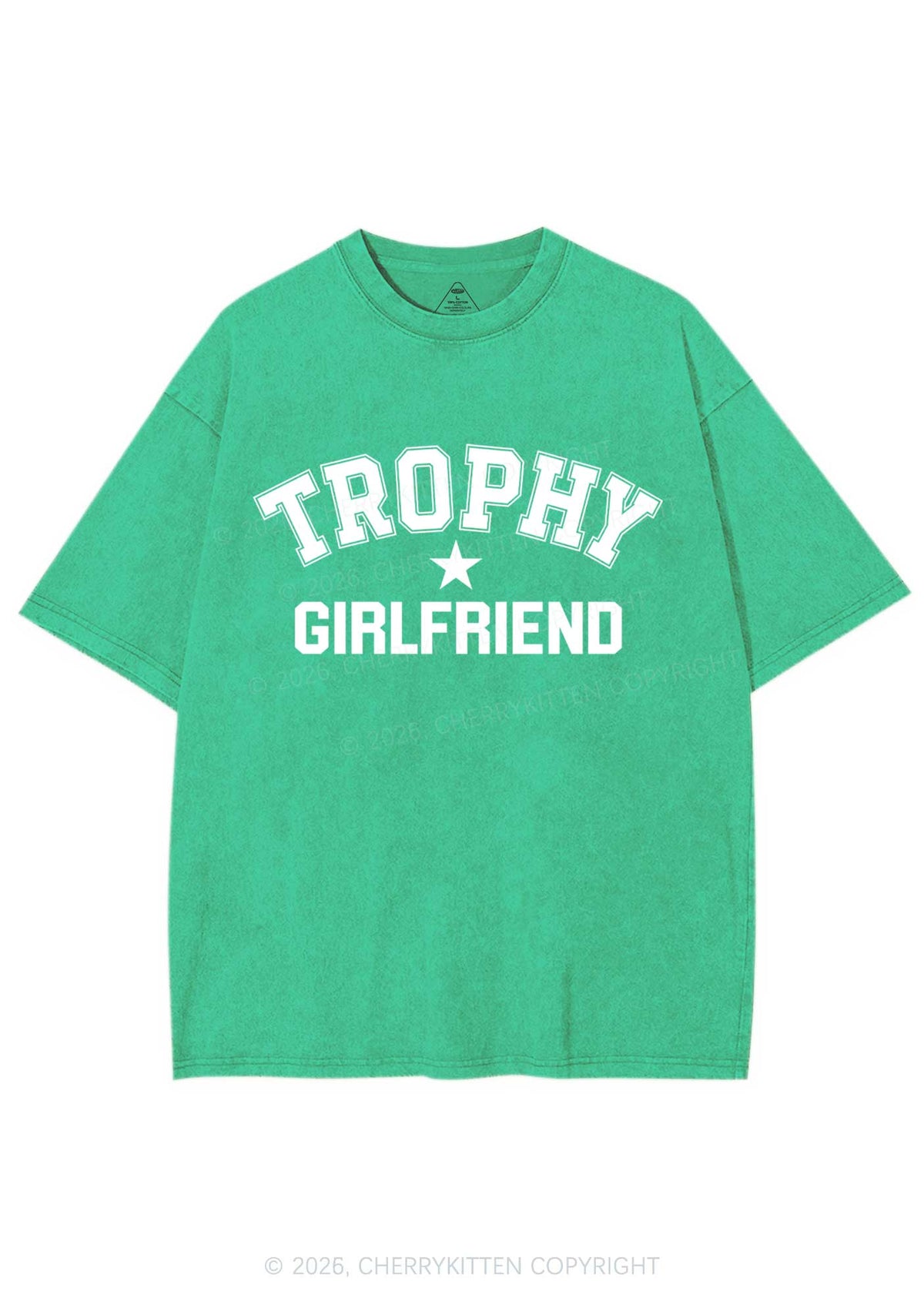 Trophy Girlfriend Y2K Shirts Washed Tee Cherrykitten