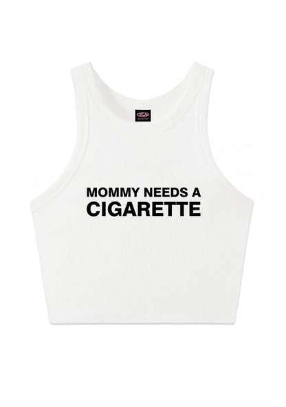 Mommy Needs A Cigarette Y2K Crop Tank Top Cherrykitten